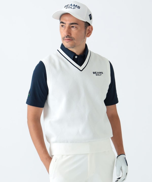 BEAMS GOLF（ビームス ゴルフ）PURPLE LABEL / シャドーアーガイル ニットベスト（トップス ニット・セーター）通販｜BEAMS