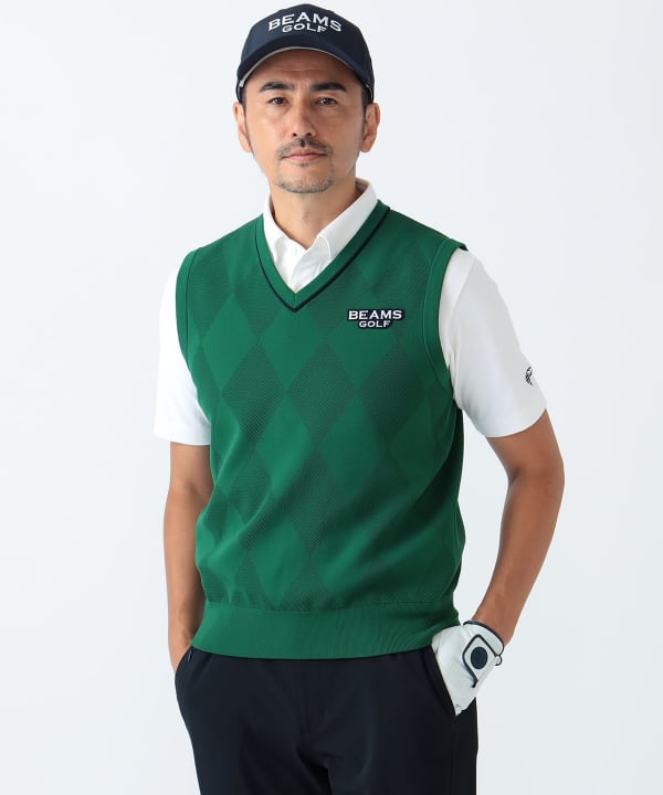 BEAMS GOLF（ビームス ゴルフ）PURPLE LABEL / シャドーアーガイル ニットベスト（トップス ニット・セーター）通販｜BEAMS