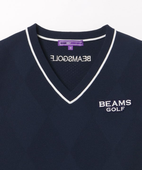 BEAMS GOLF（ビームス ゴルフ）PURPLE LABEL / シャドーアーガイル ニットベスト（トップス ニット・セーター）通販｜BEAMS