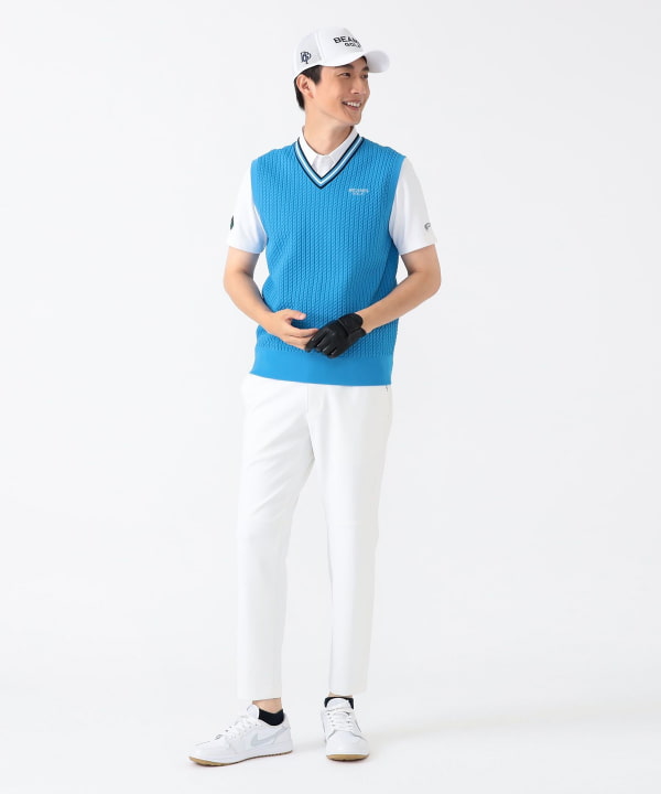 BEAMS GOLF 二枚セット　ケーブル編み ノースリーブベスト BEAMS GOLF 二枚セット ケーブル編み ノースリーブベスト