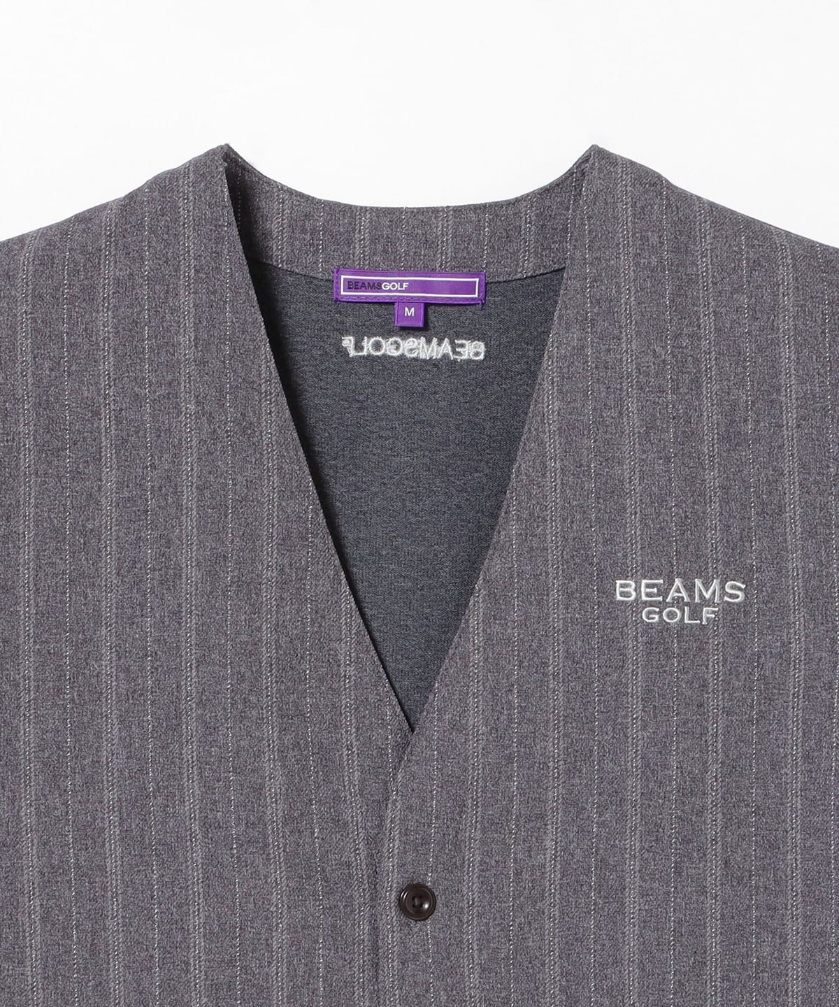 BEAMS GOLF マルチストライプ ニットジレ M BEAMS GOLF（ビームス ゴルフ）PURPLE LABEL / ストレッチ ジレ