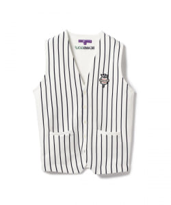 ▲BEAMS GOLF PURPLE LABEL / ストライプ ニット ベスト