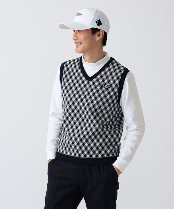 PURPLE LABEL/斜纹针织背心Model:H186 B92 W74 H90 Size:L