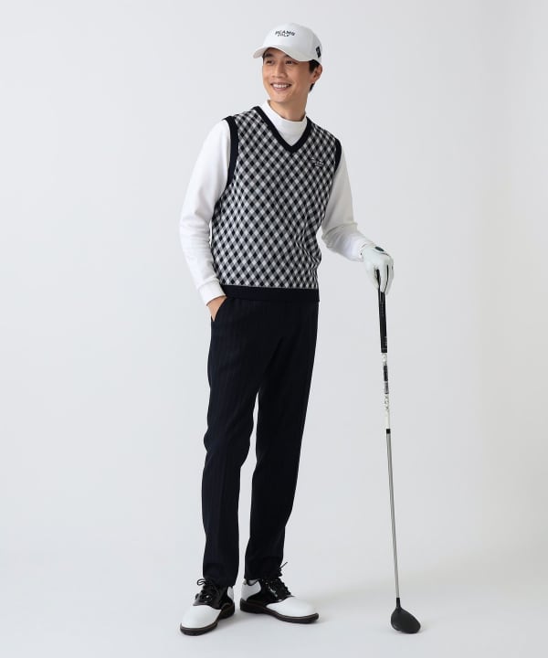 PURPLE LABEL/斜纹针织背心Model:H186 B92 W74 H90 Size:L