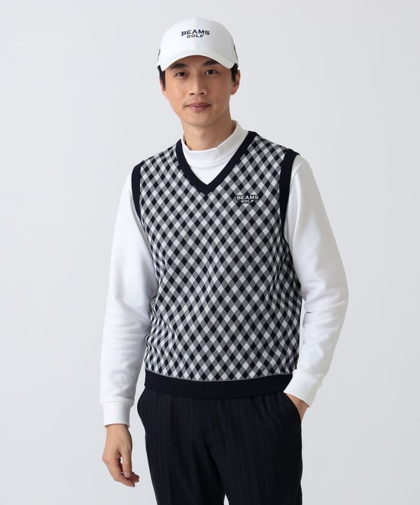 PURPLE LABEL/斜纹针织背心Model:H186 B92 W74 H90 Size:L