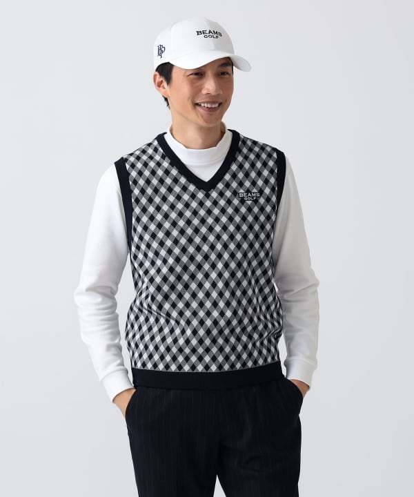 PURPLE LABEL/斜纹针织背心Model:H186 B92 W74 H90 Size:L