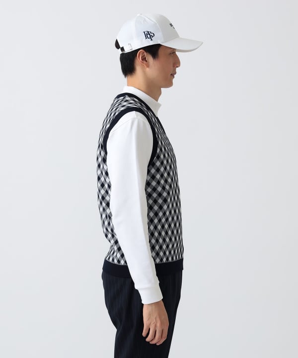 PURPLE LABEL/斜纹针织背心Model:H186 B92 W74 H90 Size:L