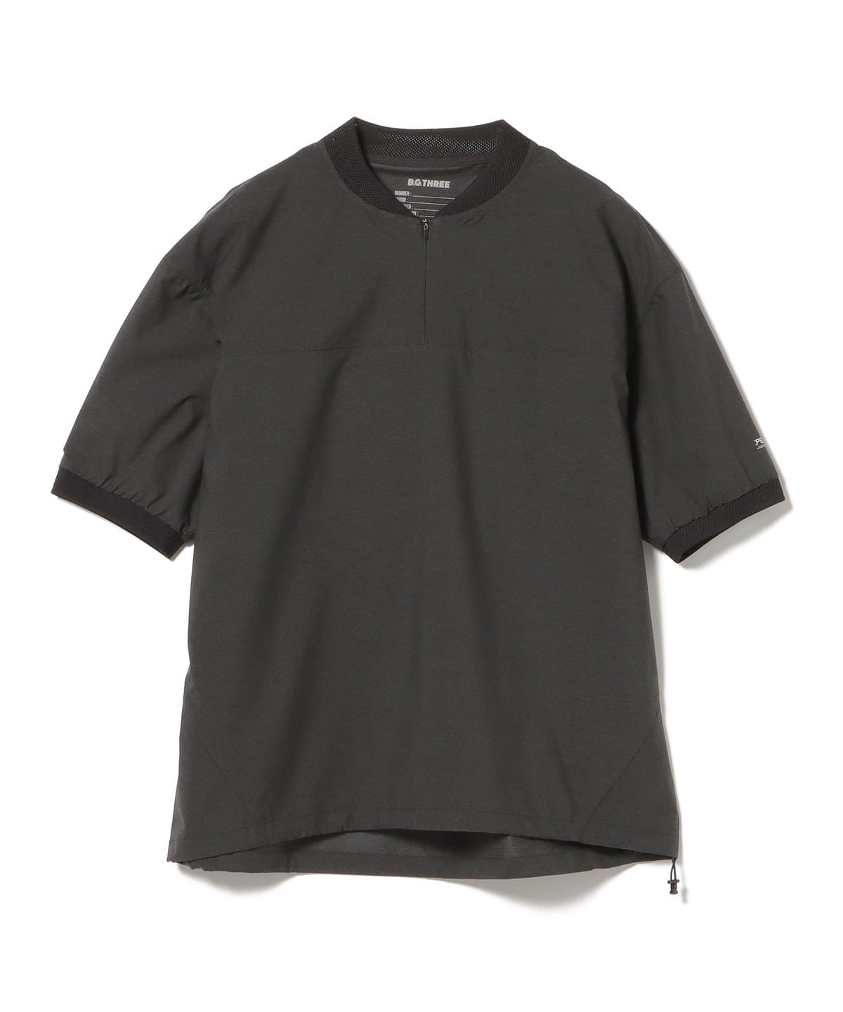 B. G.THREE / ALL-TIME 撥水PARTEX(R) ナイロン ショートスリーブピステ ブルゾン MEN BLACK XL B. G.THREE / ALL-TIME 撥水PARTEX(R) ナイロン ショートスリーブピステ ブルゾン MEN BLACK XL
