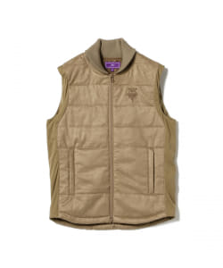 ▲BEAMS GOLF PURPLE LABEL / ボーダー キルト ベスト