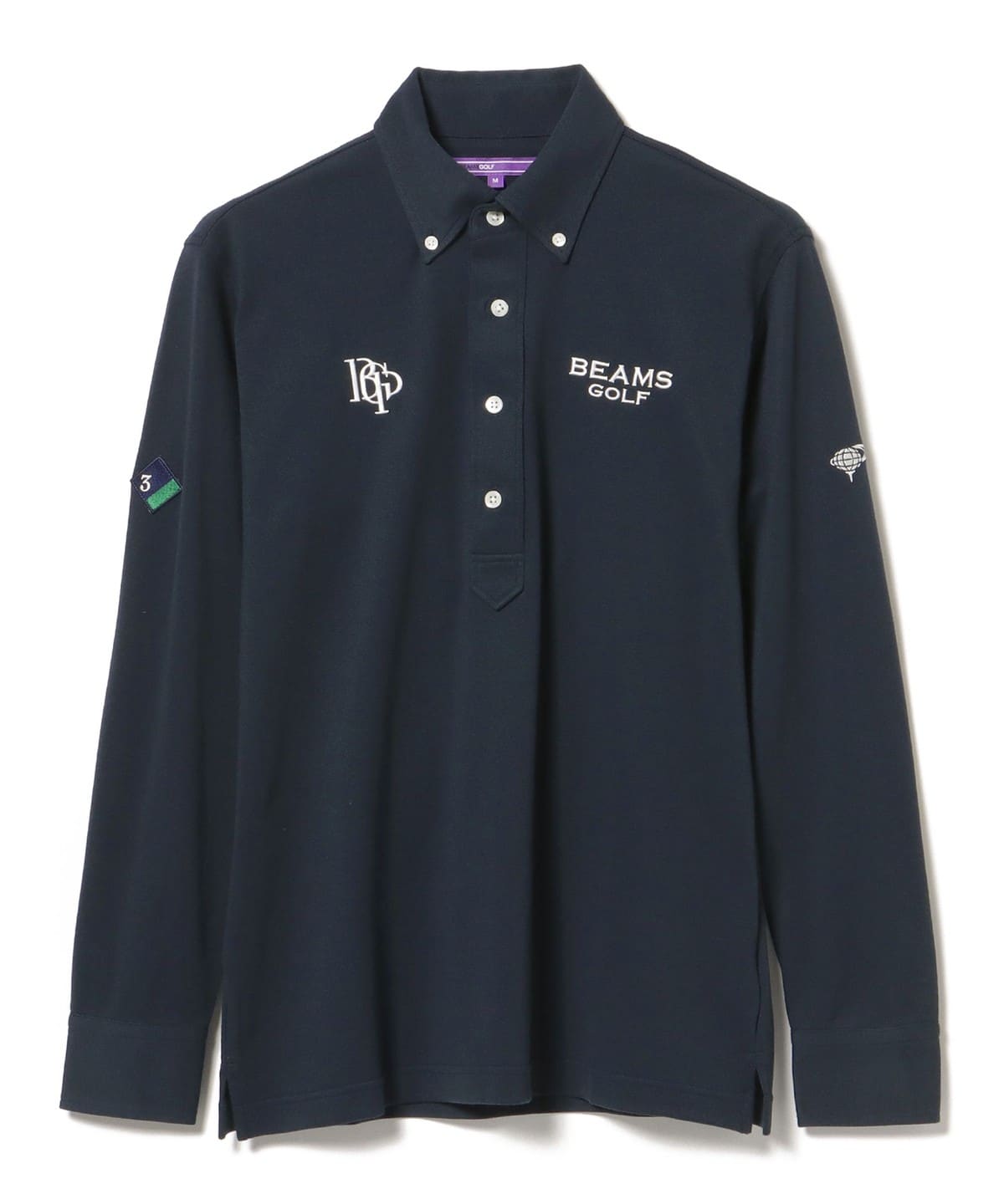 PURPLE LABEL / スフィダンテ ベア鹿の子 LS ボタンダウンポロシャツ シャツ・ブラウス MEN NAVY L PURPLE LABEL / スフィダンテ ベア鹿の子 LS ボタンダウンポロシャツ シャツ・ブラウス MEN NAVY L