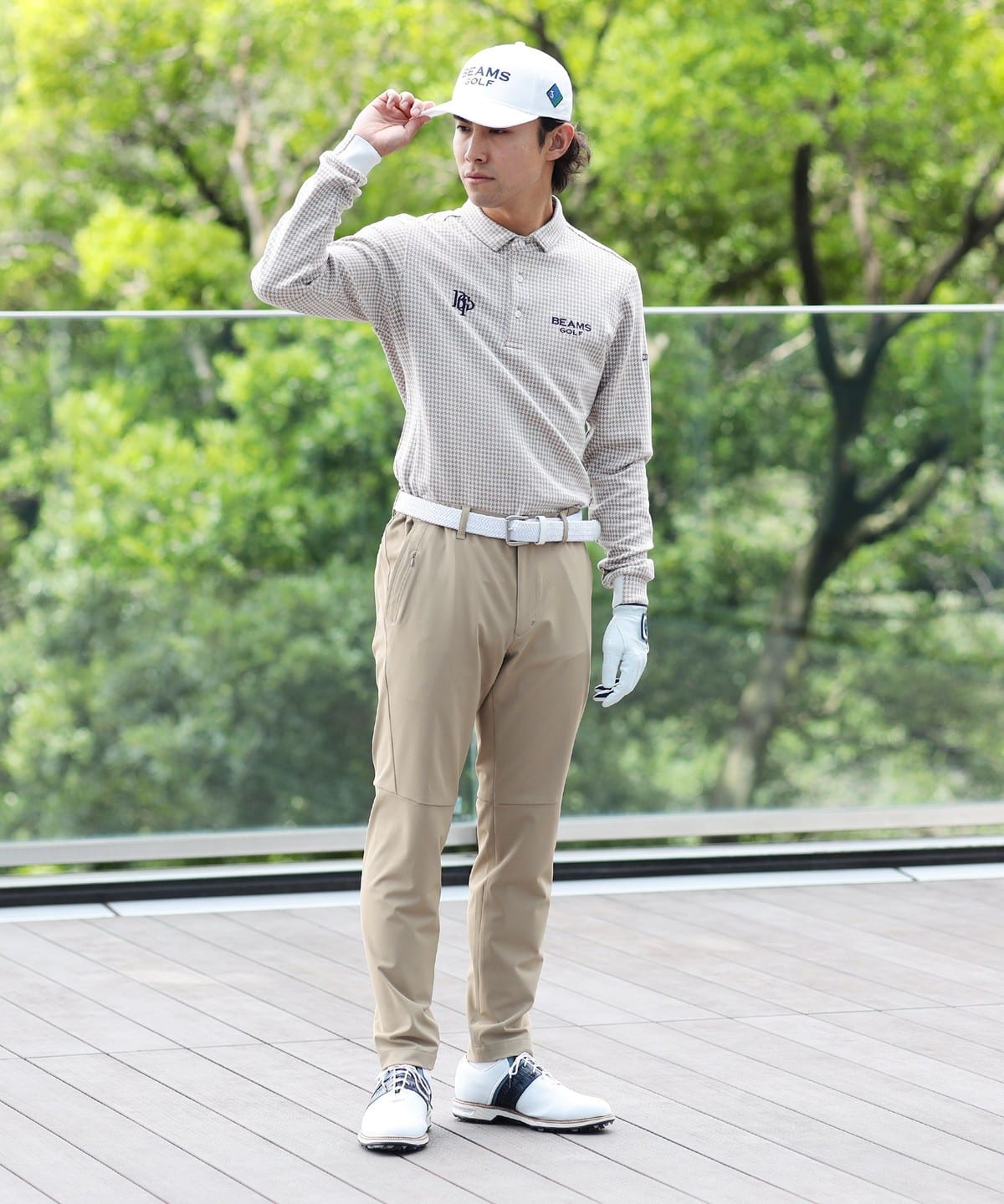 BEAMS GOLF（ビームス ゴルフ）PURPLE LABEL / スフィダンテ ハウンドトゥースシャツ（シャツ・ブラウス カジュアルシャツ）通販｜ BEAMS