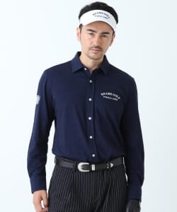 BEAMS GOLF PURPLE LABEL / マーブル ヴィンテージ ”BGP" ロングスリーブ ポロシャツ