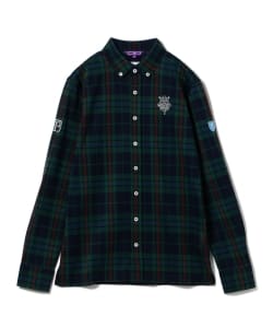 BEAMS GOLF PURPLE LABEL / チェック B.D ポロシャツ