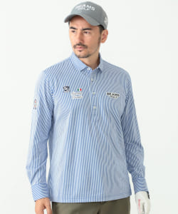 BEAMS GOLF PURPLE LABEL / タラッティ ストライプ プルオーバーシャツ