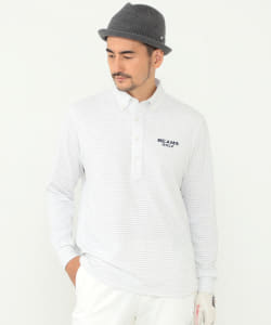BEAMS GOLF PURPLE LABEL / サッカー ジャカード ギンガムチェック ポロシャツ