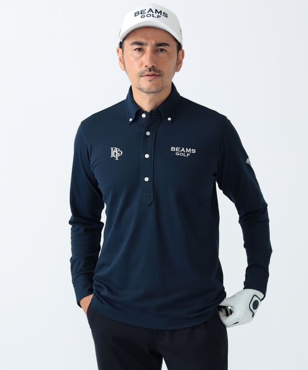 BEAMS GOLF ビームスゴルフ BD長袖ポロシャツ-eastgate.mk