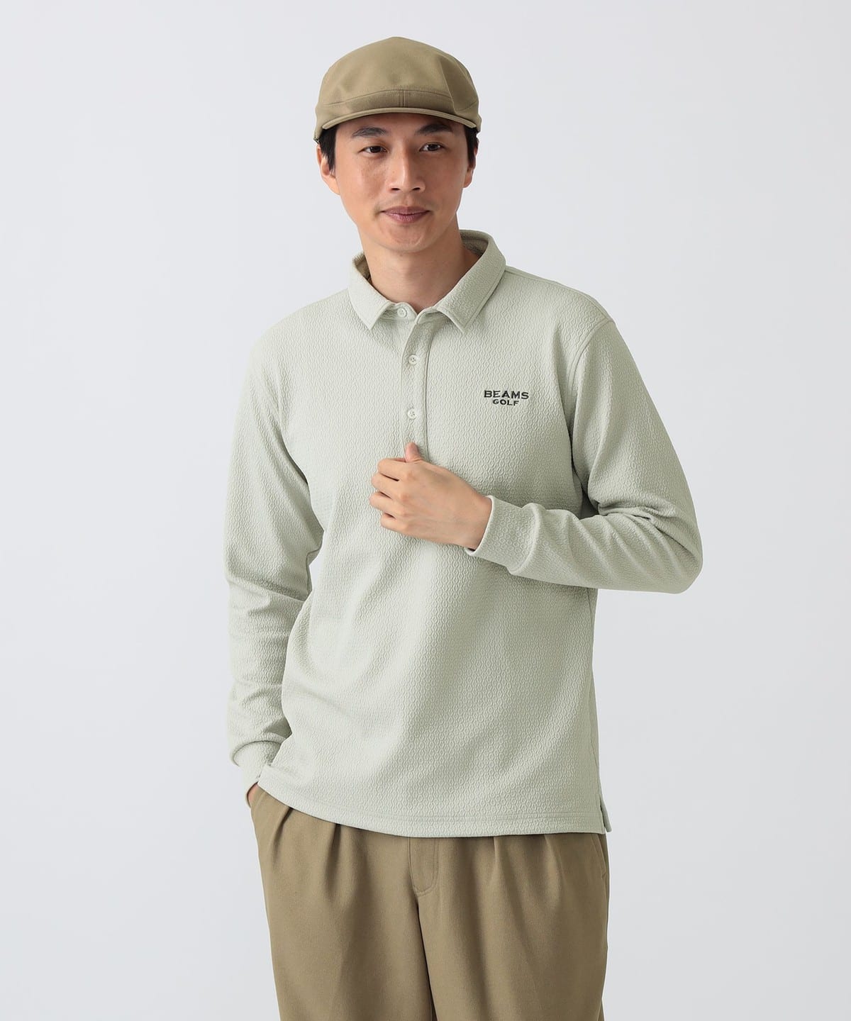 Beams Golf シャツ　M BEAMS GOLF（ビームス ゴルフ）PURPLE LABEL / ラフレシー ジャカード