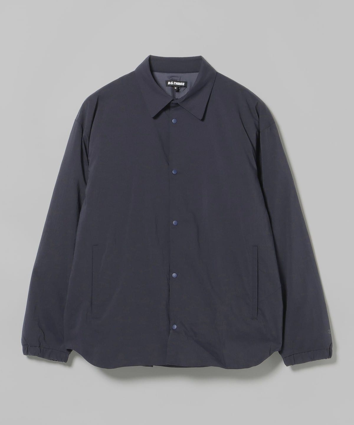 B. G.THREE / ALL-TIME ナイロン パデット シャツ トップス MEN NAVY L B. G.THREE / ALL-TIME ナイロン パデット シャツ トップス MEN NAVY L