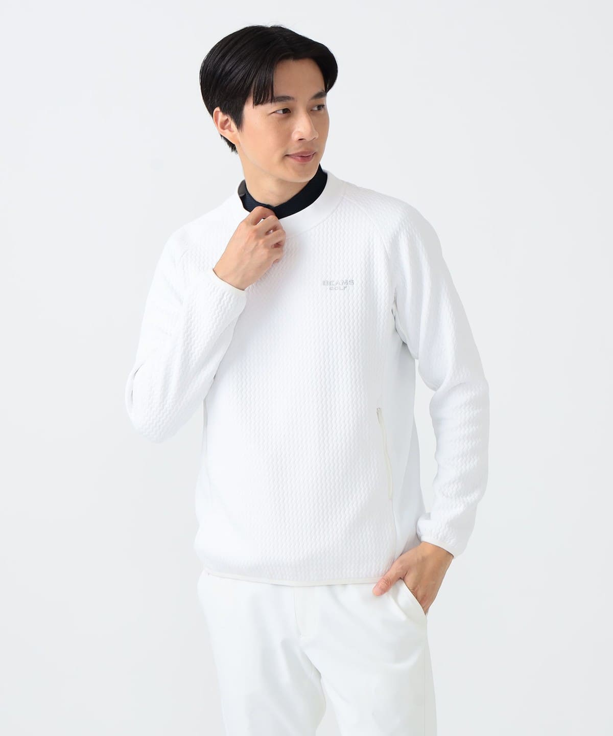 PURPLE LABEL / ストレッチ ウェーブキルト プルオーバー【STRETCH】 トップス MEN WHITE L PURPLE LABEL / ストレッチ ウェーブキルト プルオーバー【STRETCH】 トップス MEN WHITE L