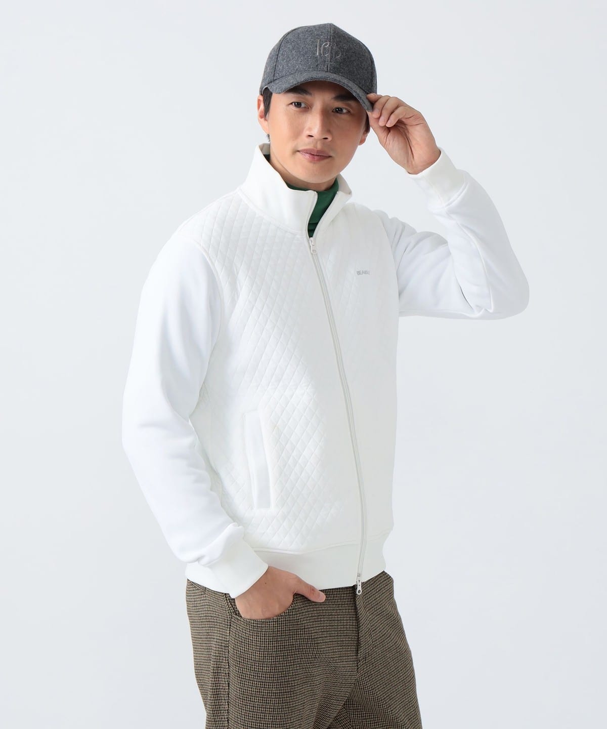 PURPLE LABEL / ダイヤ キルティング KARUISHI(R) 切替え ブルゾン ブルゾン MEN WHITE L PURPLE LABEL / ダイヤ キルティング KARUISHI(R) 切替え ブルゾン ブルゾン MEN WHITE L