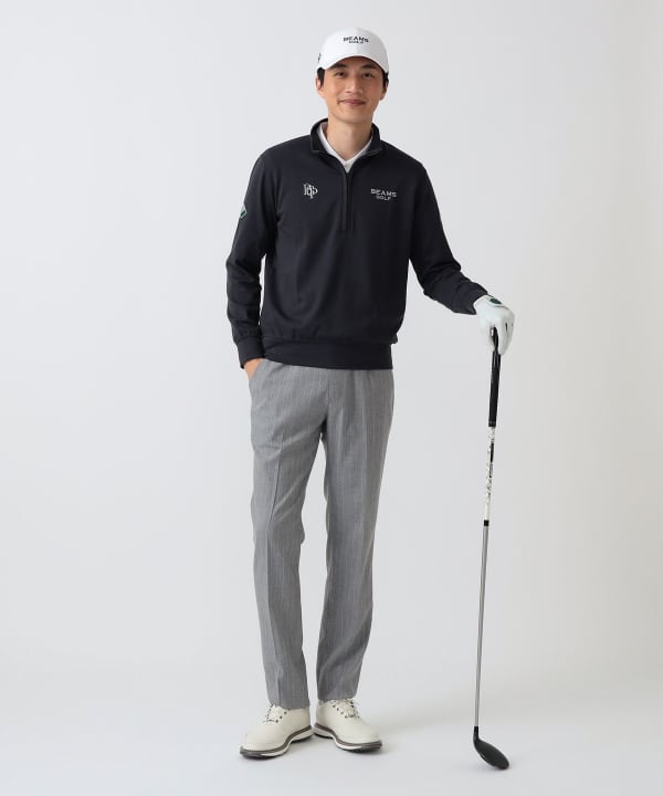 PURPLE LABEL / スフィダンテ ハーフジップ プルオーバー Model： H186 B92 W74 H90 Size：L