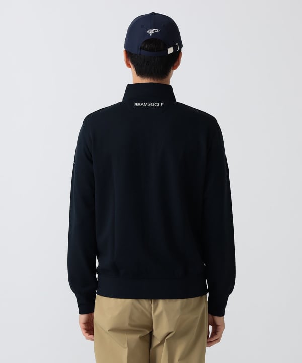PURPLE LABEL / スフィダンテ ハーフジップ プルオーバー Model： H186 B92 W74 H90 Size：L