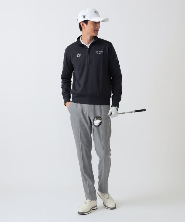 PURPLE LABEL / スフィダンテ ハーフジップ プルオーバー Model： H186 B92 W74 H90 Size：L