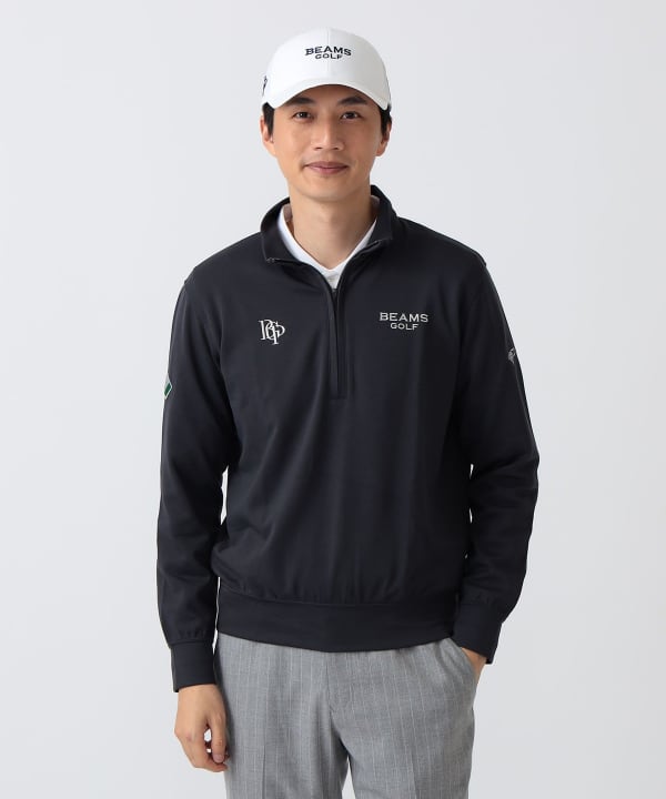 PURPLE LABEL / スフィダンテ ハーフジップ プルオーバー Model： H186 B92 W74 H90 Size：L