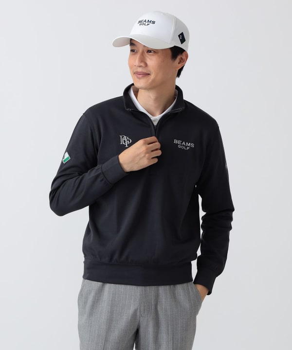 PURPLE LABEL / スフィダンテ ハーフジップ プルオーバー Model： H186 B92 W74 H90 Size：L