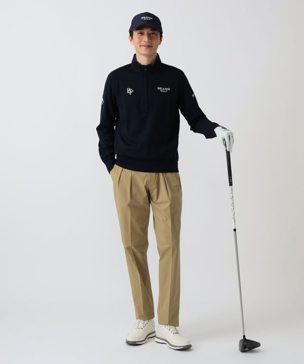 PURPLE LABEL / スフィダンテ ハーフジップ プルオーバー Model： H186 B92 W74 H90 Size：L
