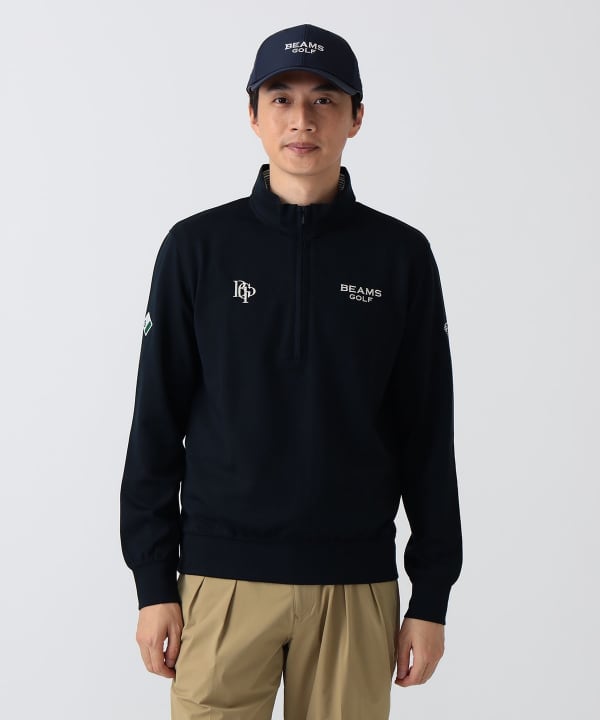 PURPLE LABEL / スフィダンテ ハーフジップ プルオーバー Model： H186 B92 W74 H90 Size：L