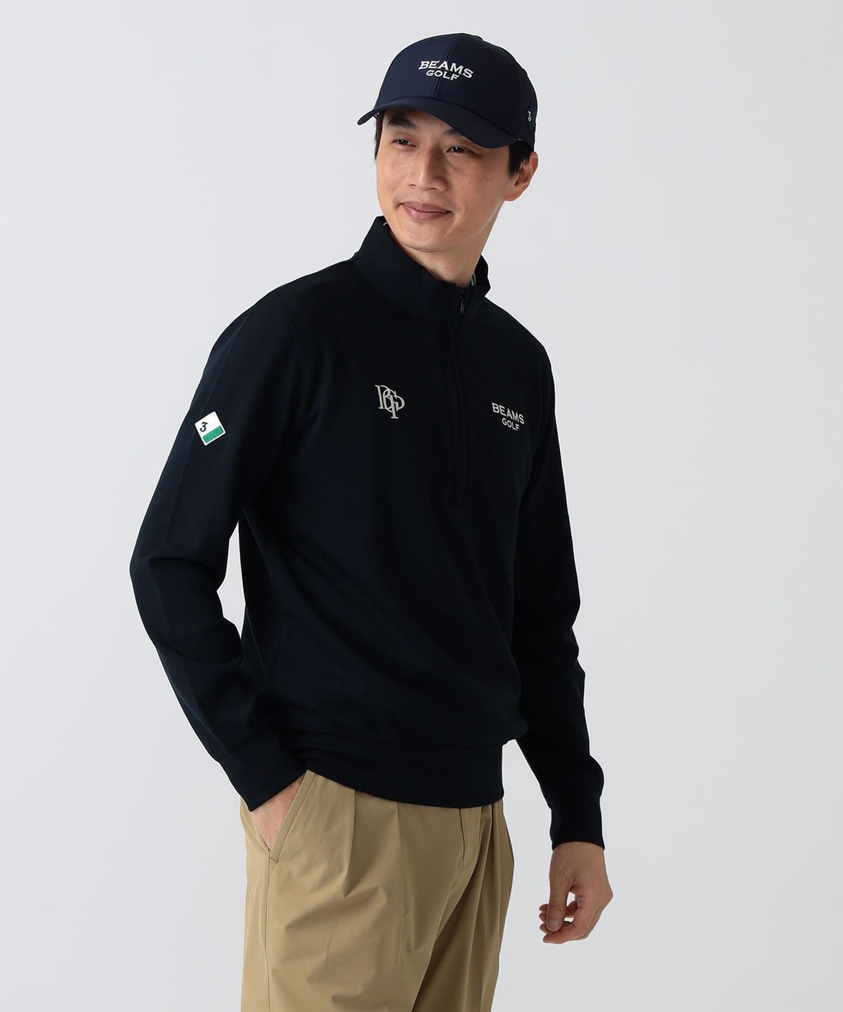 【3点セット】 BEAMS GOLF ポロシャツ ハーフジップ インナー XL BEAMS GOLF（ビームス ゴルフ）PURPLE LABEL / スフィダンテ ハーフ