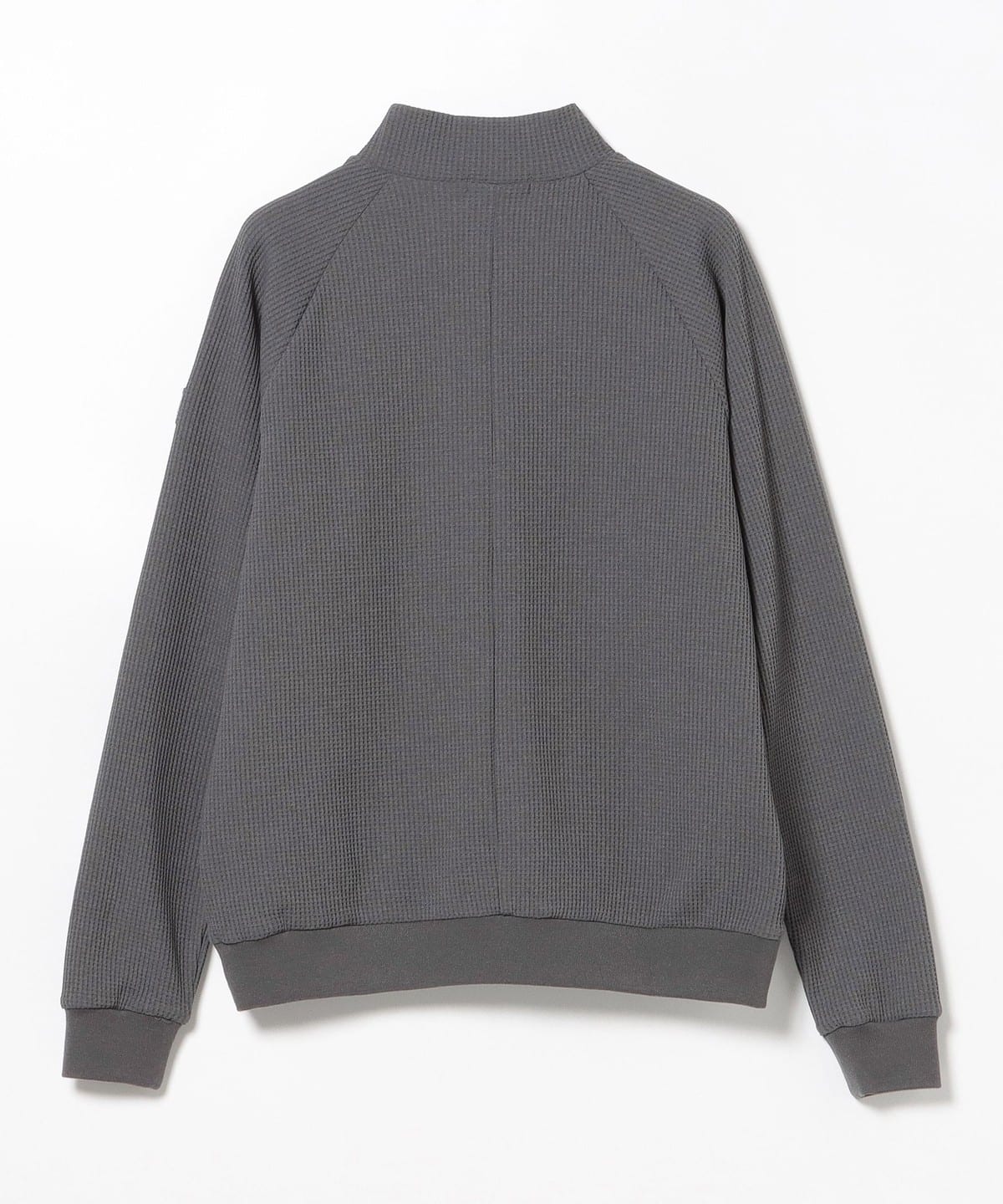 ビームスゴルフ 半袖モックネックシャツ ブラック M ワッフル調 BEAMS GOLF tシャツ ORANGE LABEL / リブ襟 モックネックシャツ