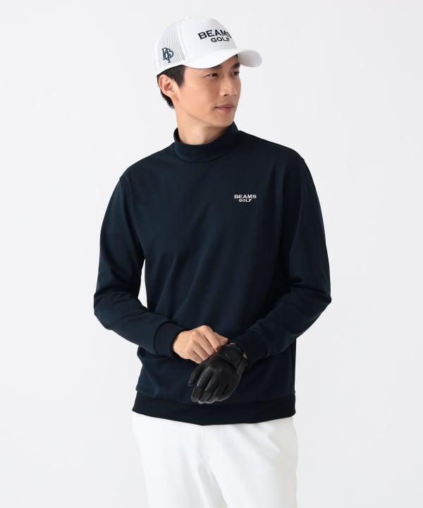 BEAMS GOLF モックネック ロングスリーブ Tシャツ 長袖 ロンT BEAMS GOLF（ビームス ゴルフ）PURPLE LABEL / 裏毛シンプル