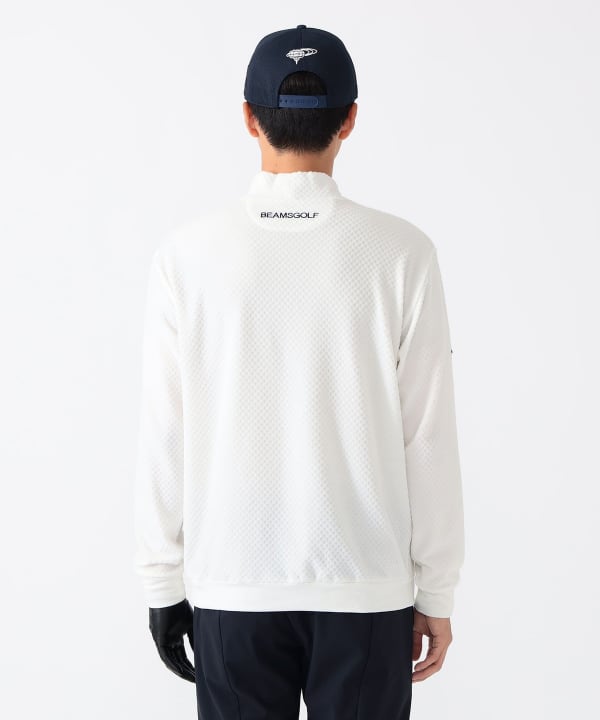 BEAMS GOLF PURPLE LABEL モックネックニット 白　Lサイズ BEAMS GOLF｜PURPLE LABEL / スフィダンテ グリッド モック