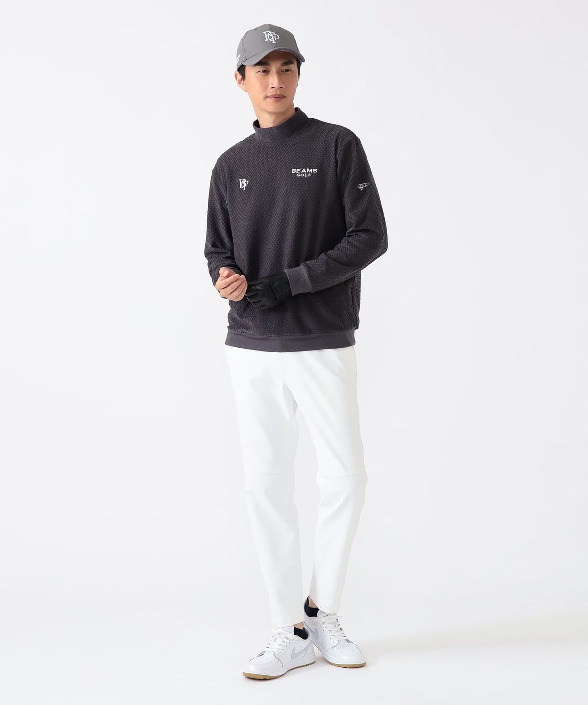 ⭐︎新品未使用ビームス ゴルフ モックネックボタンキルティング BEAMS GOLF（ビームス ゴルフ）PURPLE LABEL / スフィダンテ グリッド