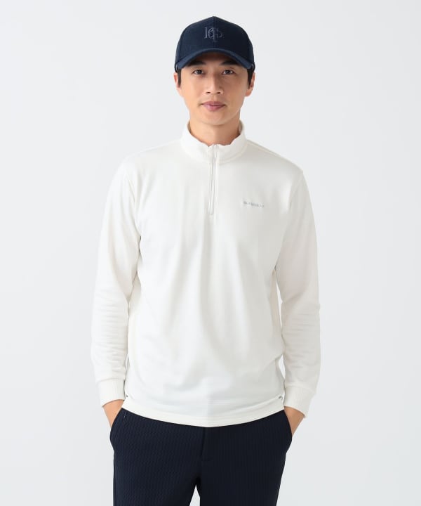 BEAMS GOLF ロングスリーブシャツ ホワイト BEAMS GOLF（ビームス ゴルフ）PURPL LABEL / ハーフジップ コード