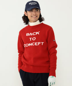 〈MEN〉BEAMS GOLF PURPLE LABEL / ラムウール レタード ニット