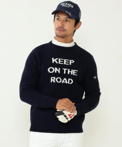 〈MEN〉BEAMS GOLF PURPLE LABEL / ラムウール レタード ニット