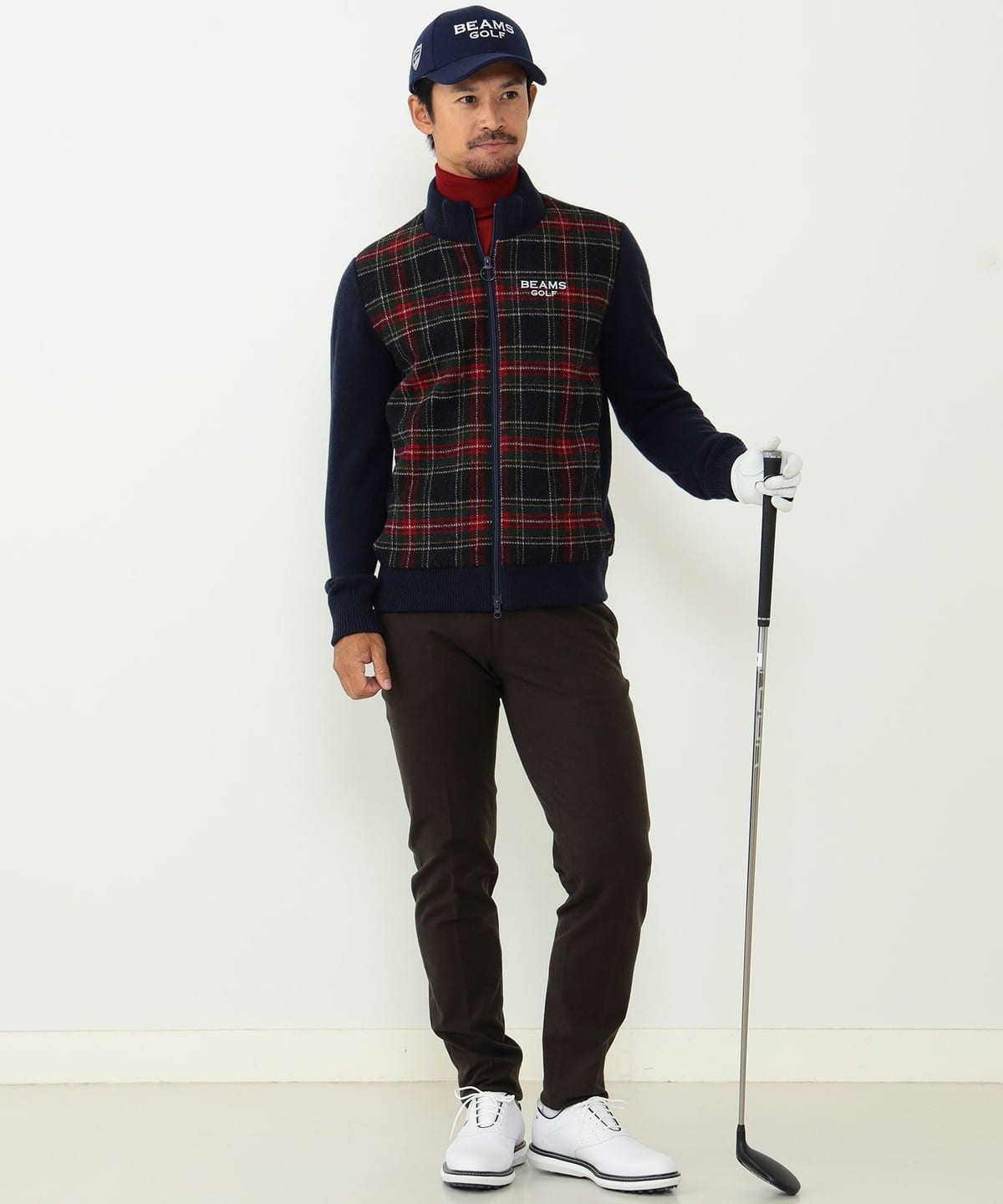 BEAMS GOLF PURPLE LABEL ハウンドトゥース ジャケット-