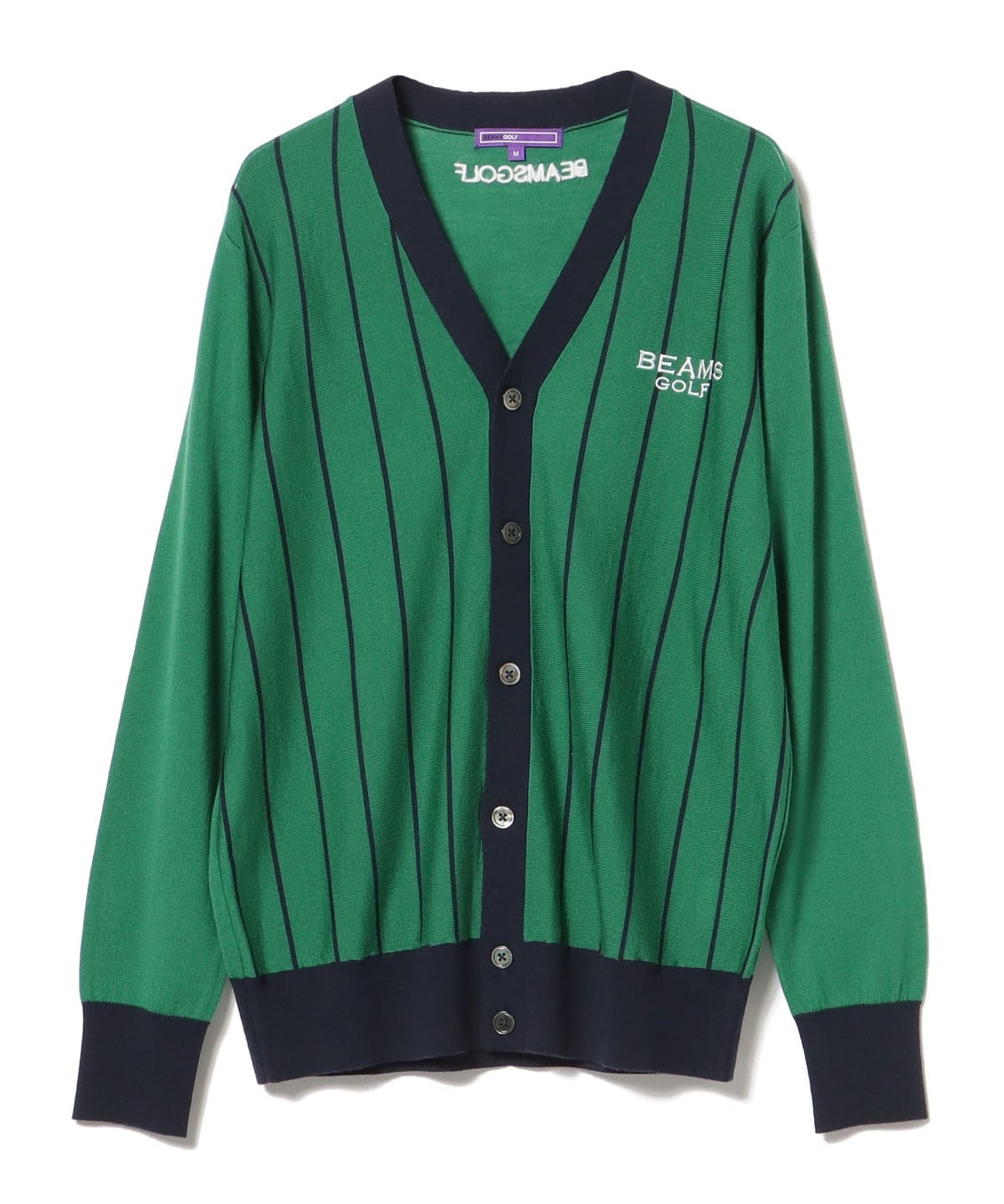 BEAMS GOLF（ビームス ゴルフ）PURPLE LABEL / バイカラーストライプ ニットカーディガン（トップス カーディガン）通販｜BEAMS