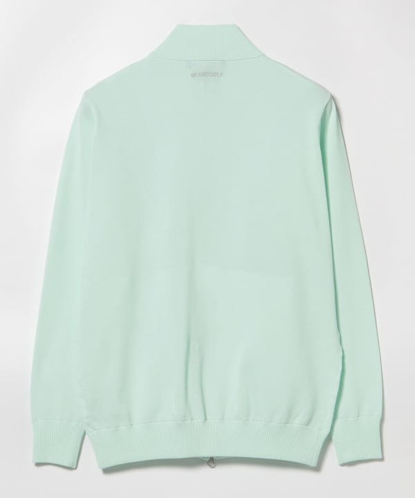 BEAMS GOLF 防風ニット 裏地付き 刺繍 美品 完売モデル◎ 緑 M BEAMS GOLF（ビームス ゴルフ）PURPLE LABEL / ハーフジップ