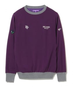 〈MEN〉PURPLE LABEL / エアシャット 裏付き スフィダンテ バイカラーニット