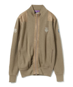 ▲BEAMS GOLF PURPLE LABEL / RETURN BRITISH フルジップ ニット ブルゾン