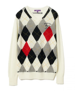 BEAMS GOLF PURPLE LABEL / 変形アーガイル Vネック セーター