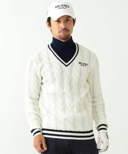 BEAMS GOLF PURPLE LABEL / チルデン ケーブル セーター