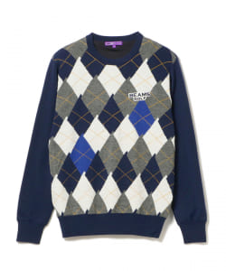▲BEAMS GOLF PURPLE LABEL / 防風 アーガイル セーター