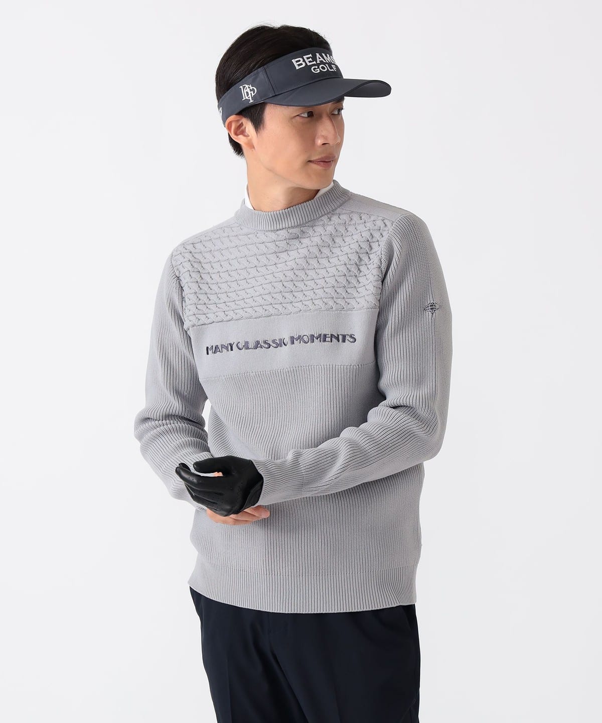 PURPLE LABEL / ケーブル編みボーダー プルオーバー ニット トップス MEN GREY S PURPLE LABEL / ケーブル編みボーダー プルオーバー ニット トップス MEN GREY S