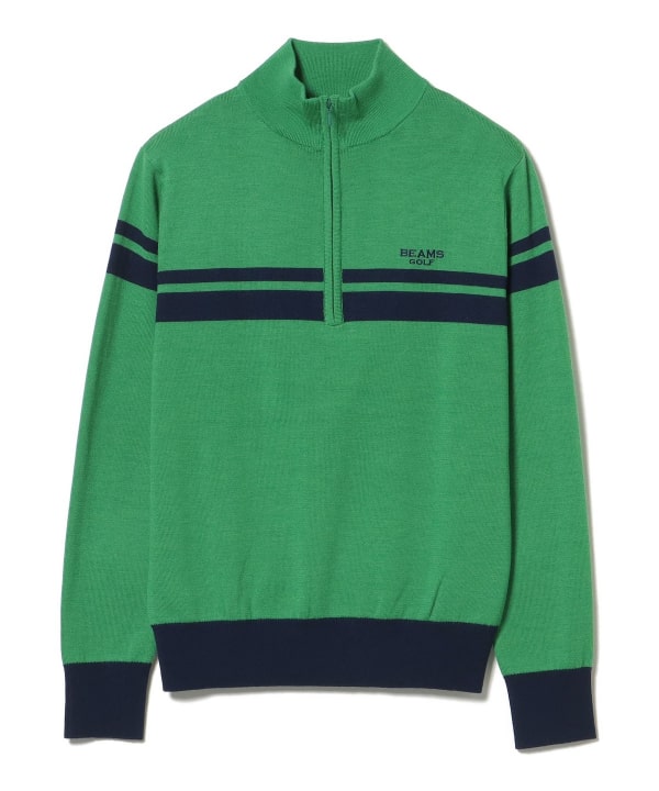 【新品未使用、タグ付き】 BEAMS GOLF ビームスゴルフ ハーフジップ BEAMS GOLF（ビームス ゴルフ）ORANGE LABEL / エアシャット 裏