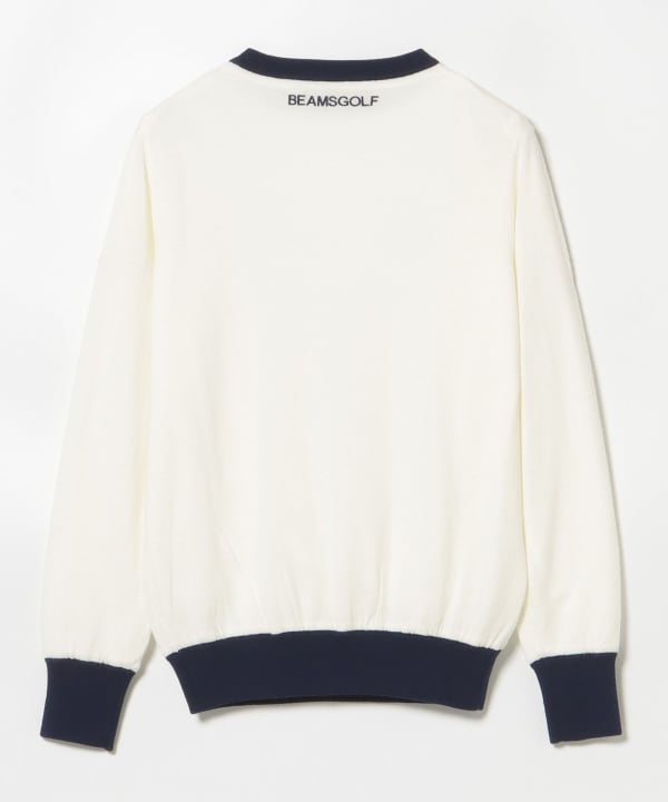 BEAMS GOLF ニットジャケット ホワイト BEAMS GOLF 防風ニット ジャケット L アイボリー - メルカリ